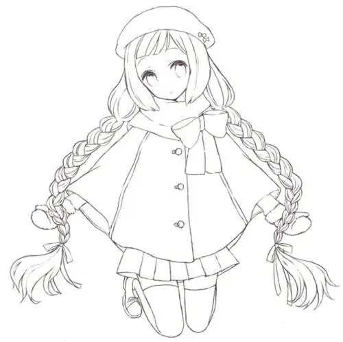 人物简笔画长发女孩简笔画可爱女生简笔画漫画可爱女生简笔画卡通女生