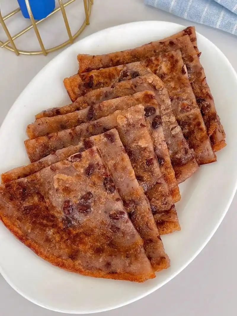简单易做的红豆糯米煎饼