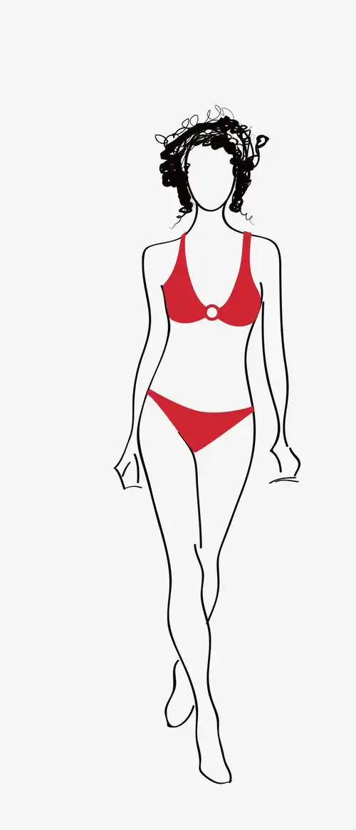 扁平化性感模特