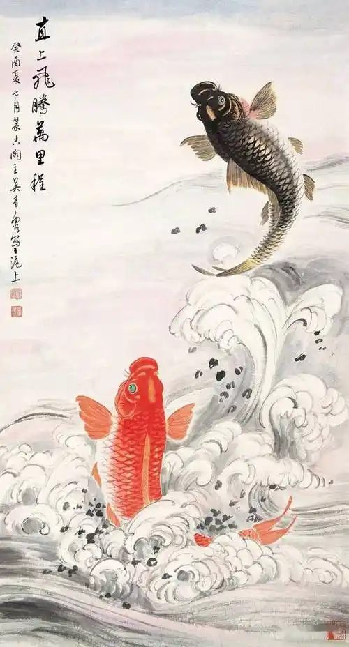 21幅鲤鱼跃龙门,祝福所有的高考学子