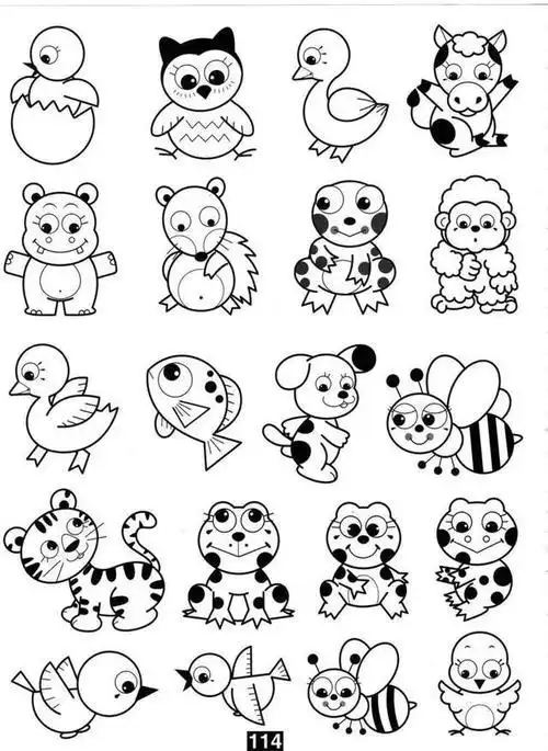 超级可爱的小动物简笔画合集一起试试吧艺术画吧伦敦动物园年度