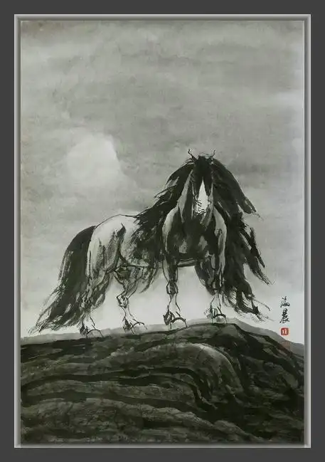 孙海晨画马作品欣赏