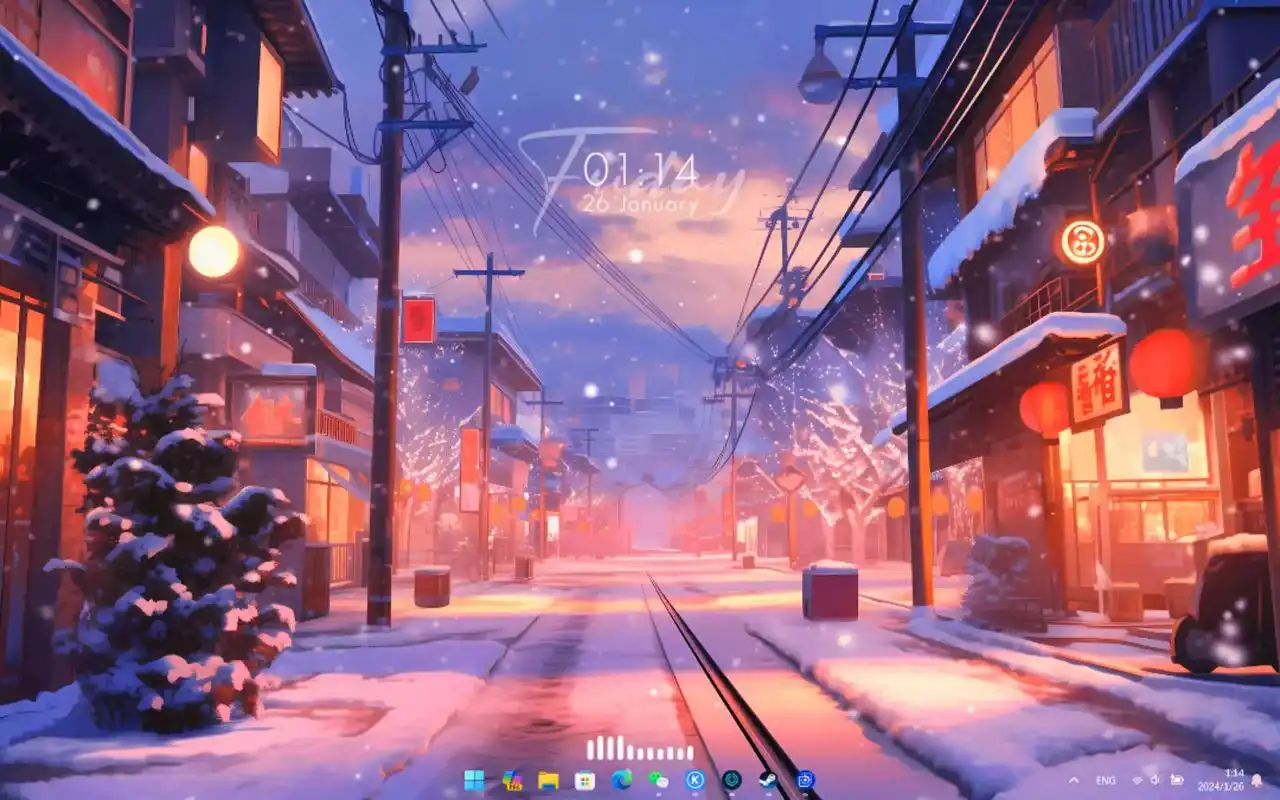 wallpaper #壁纸分享  61雪夜繁灯 4k 6194 - 抖音