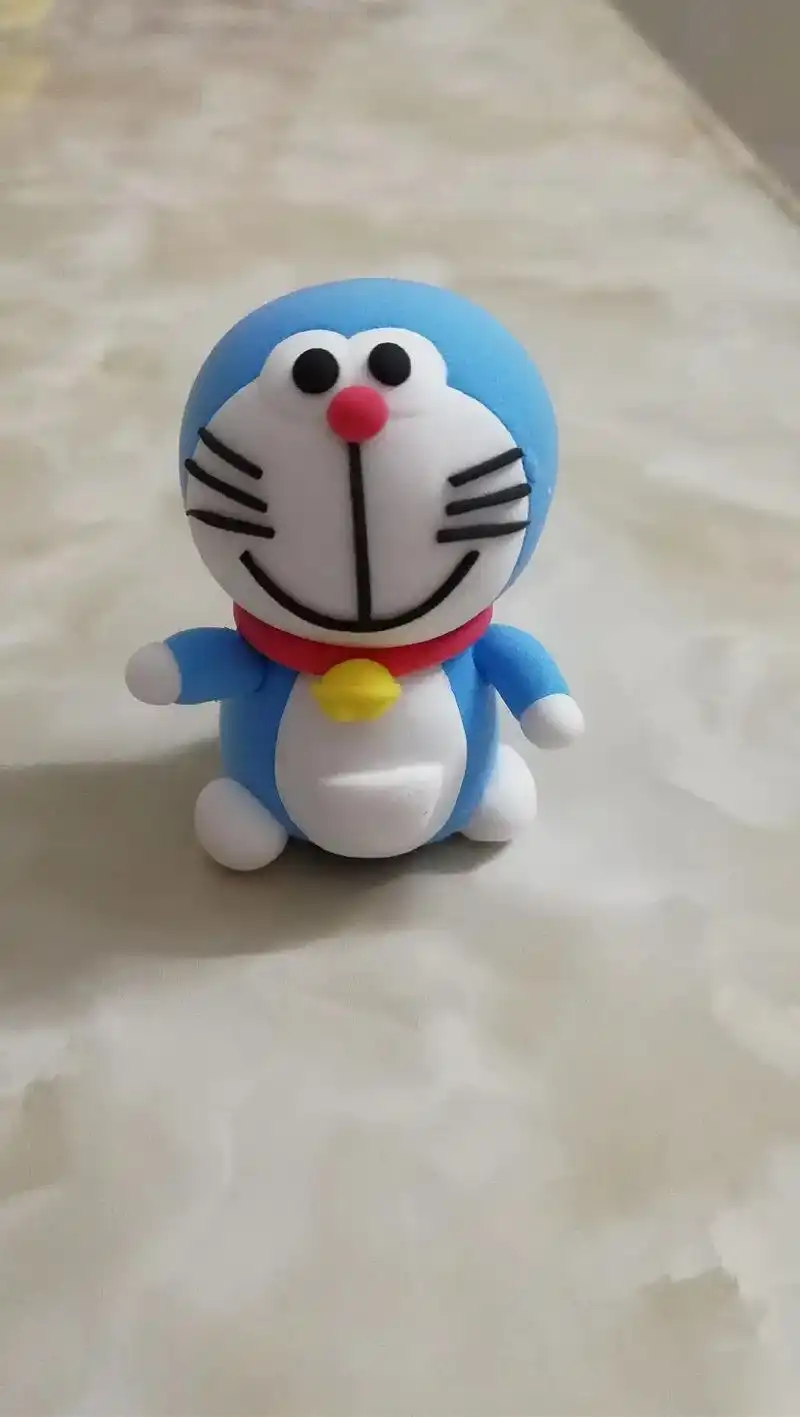 简单粘土小动物,哆啦a梦做法#粘土手工diy #有趣的儿童手 - 抖音