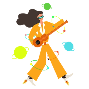 元宇宙交互人物摇滚歌手