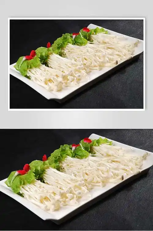 新鲜金针菇美食食物图片