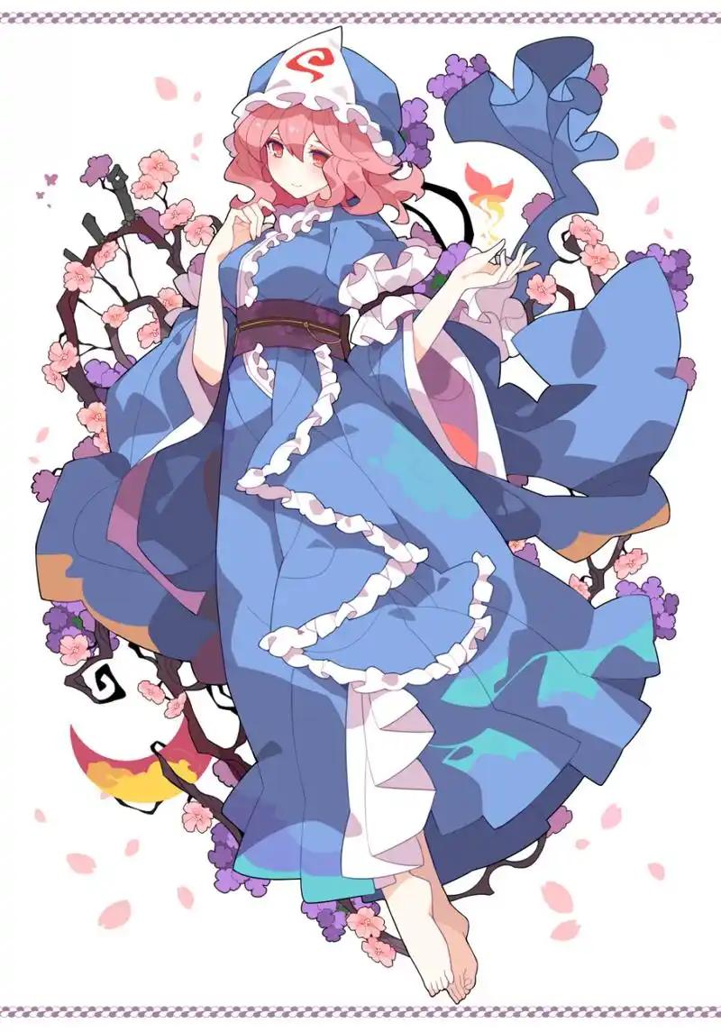 画师:ideolo #东方project#  #西行寺幽幽子