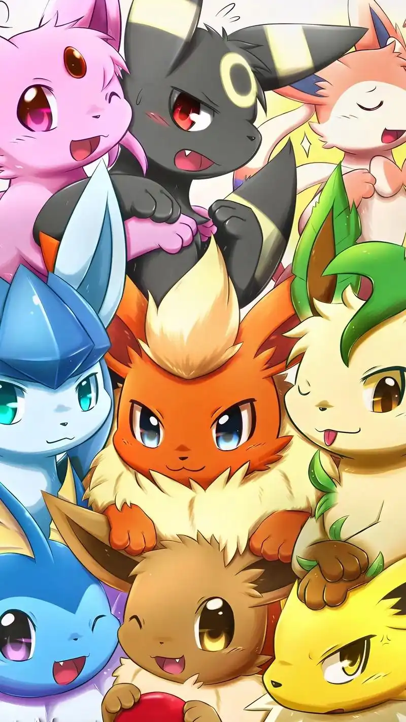 宝可梦之伊布家族八形态#伊布 #二次元 #动漫 #精灵宝可梦 - 抖音