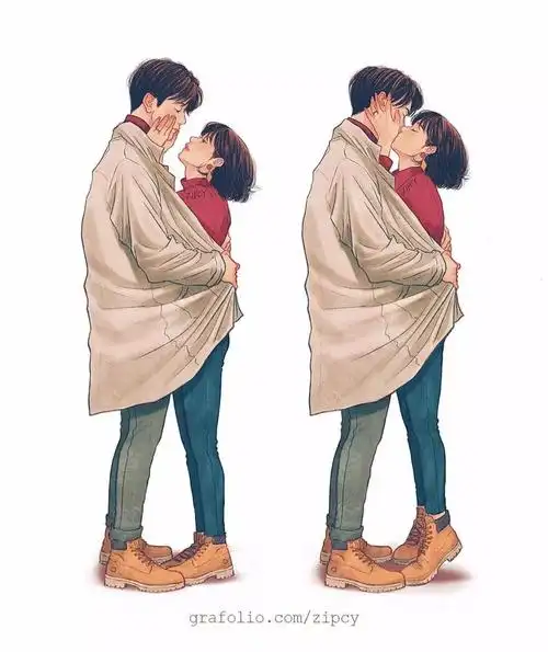 她的作品大多是一些情侣日常,暧昧的场景,让人脸红心跳.非常唯美清新.