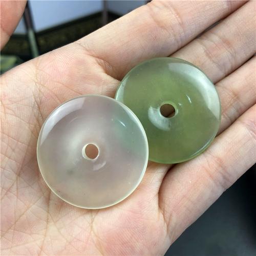 天然岫玉平安扣项坠项链男女情侣多款饰品冰种吊坠玉挂坠岫玉挂件