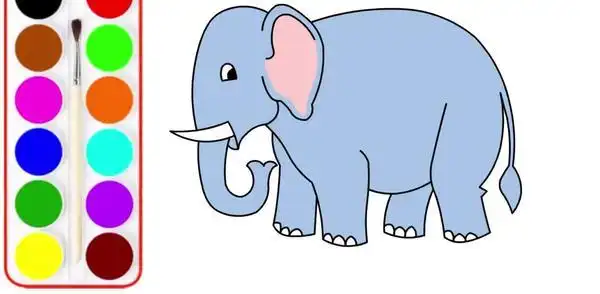 大象简笔画图片带颜色简笔画 大象简笔画图片带颜色怎么画