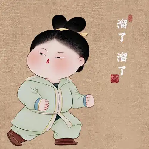 胖脸吉祥可爱插画头像壁纸