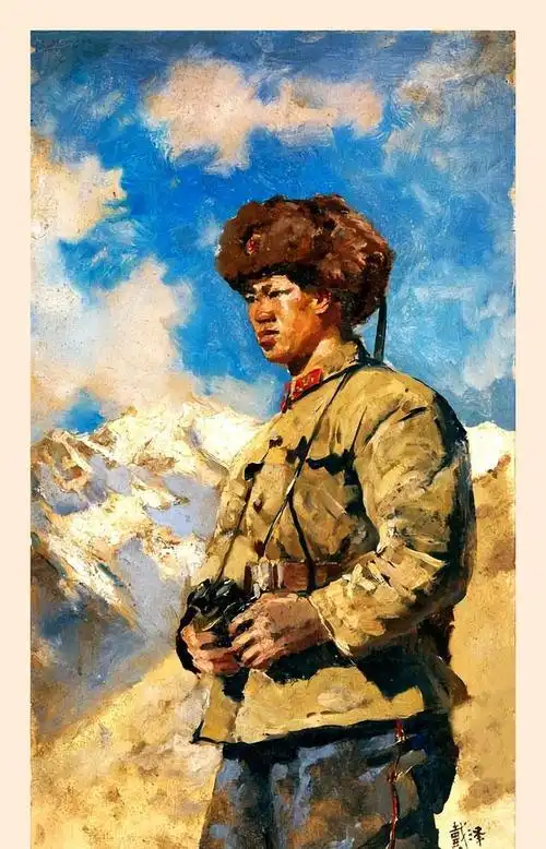 八一老兵绘画作品红军老战士我是一个兵我是一个炊事员