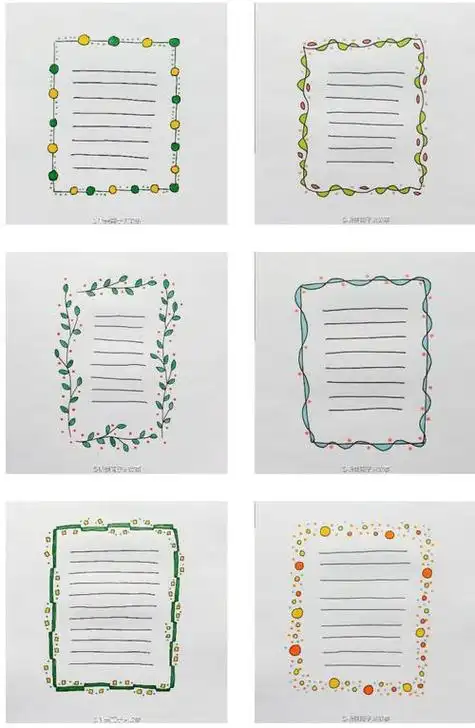 手帐教程花边排版简笔画简单实用又可爱的边框