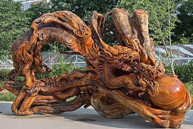 龙根雕图片_图片大全