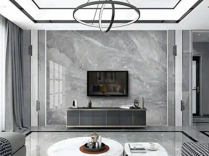 素雅现代灰色大理石纹背景墙
