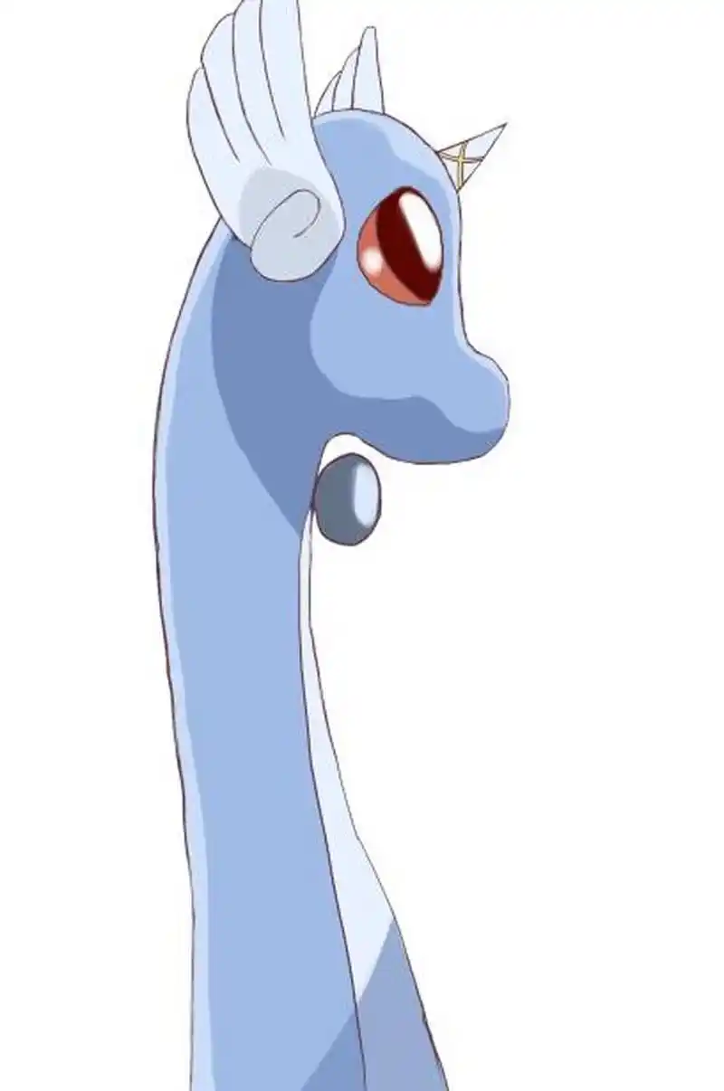 第二步,细化哈克龙头上的小翅膀和小角,清理多余的线条.