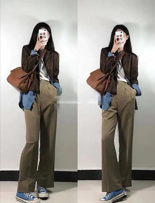 接下来就一起看看时尚达人的卡其色裤子搭配吧.