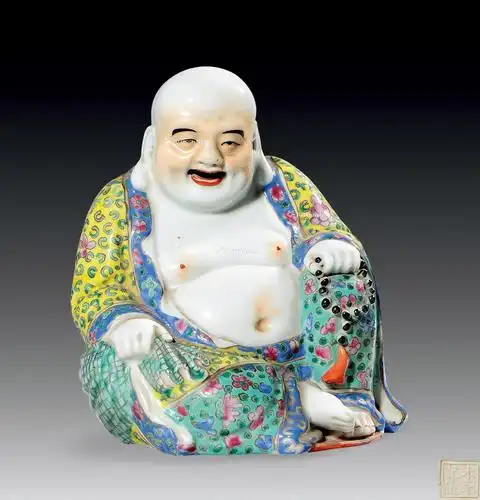 【清 粉彩弥勒佛】拍卖品_图片_价格_鉴赏_清代粉彩瓷器_雅昌艺术品