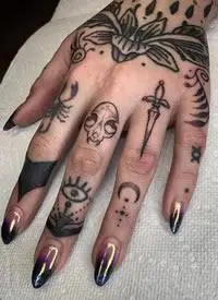 手指纹身_手指纹身图案大全_手指纹身图片 - 纹身秀