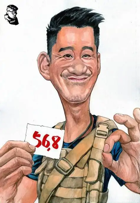 吴京漫画图片 吴京卡通头像图片吴京简笔画 手绘 线稿 13121014动漫