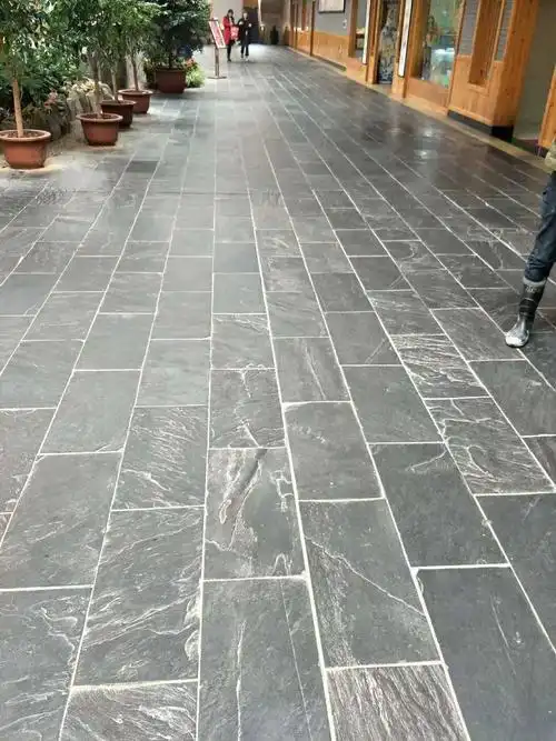 江西板岩地面铺装案例-星子县安明石材厂