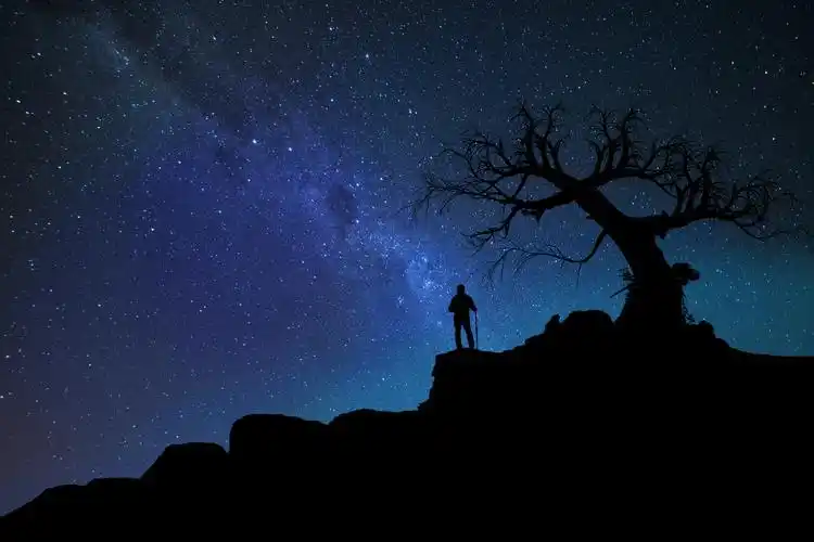 星空剪影-ps合成临摹