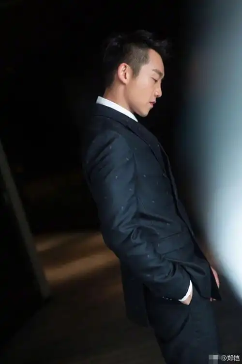 郑恺侧脸入镜,这颜值也是杠杠的,严肃的表情尽显成熟稳重.
