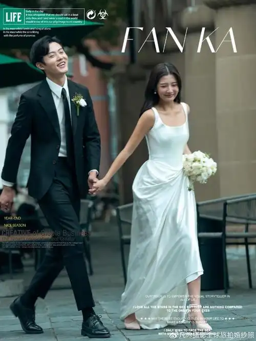 在上海拍的城市街拍婚纱照朋友都说像拍了本时尚杂志捕捉每个时尚大片