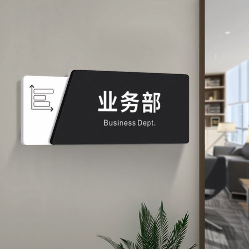 亚克力高档门牌董事长室会议室办公区部门提示牌设计部创意订制公司
