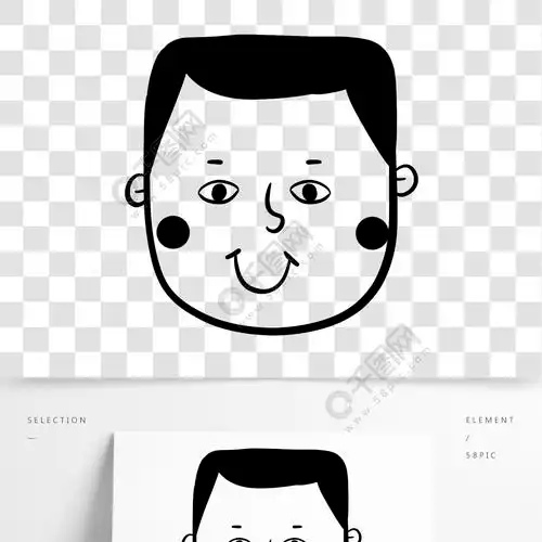 可爱卡通家族人物图片平头