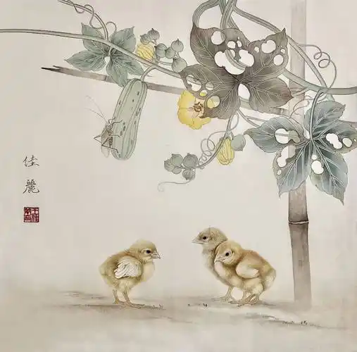 清新雅逸——记天津画家王佳丽工笔动物画