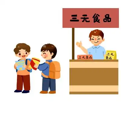 卡通手绘食品安全插画元素
