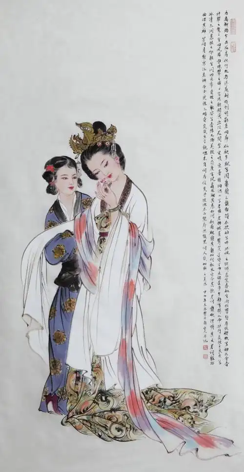 【工笔画素材篇】书画名家赵永夫工笔古代仕女画作