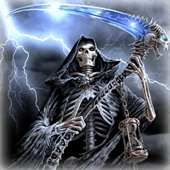 死神简笔画带镰刀