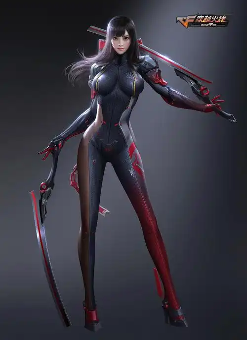 为游戏《穿越火线》创作的角色立绘和宣传海报