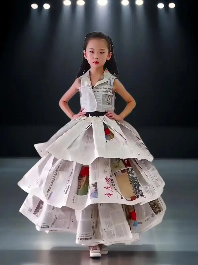六一儿童节环保时装秀报纸系列来啦!