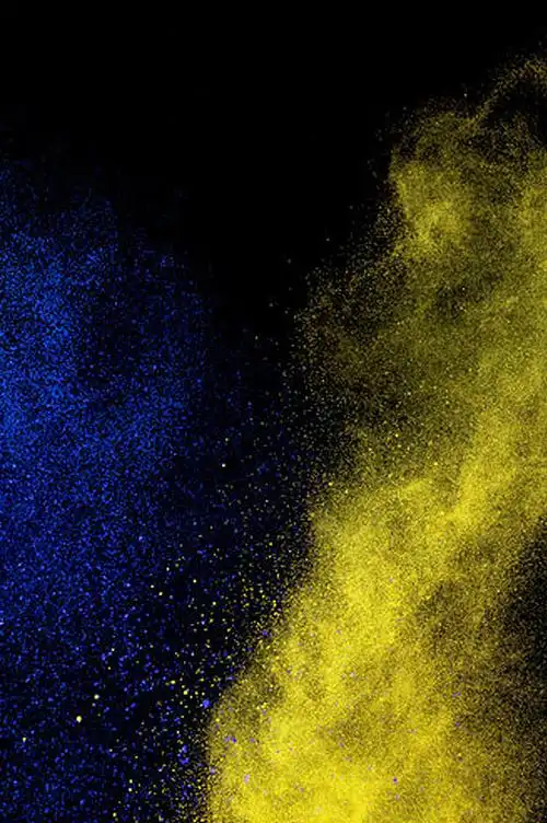 蓝黄泼墨告诉摄影背景jpg金色绚丽商机无限招商海报背景素材psdjpg