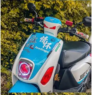 飞鹰林海酷奇s9外壳三阳电动摩托车面板水泥灰改装车壳配件全套 磨砂