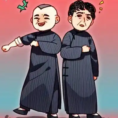 德云社郭德纲于谦二次元卡通形象长衫大褂
