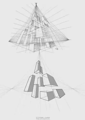 动漫插画基础——三点透视练习