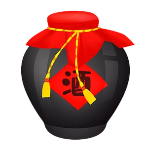 手绘白酒酒坛子古风中国风免抠png