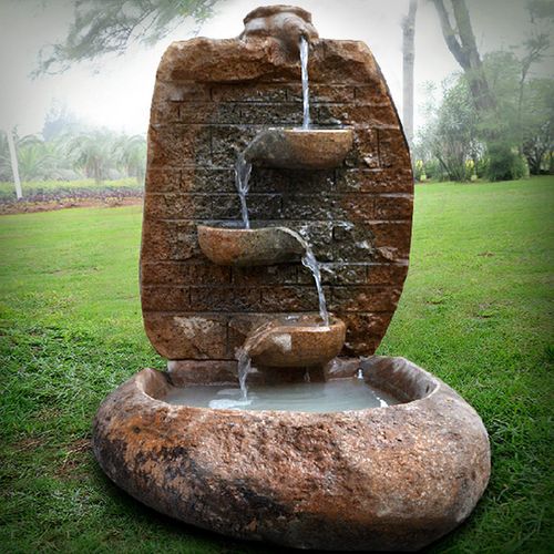 石头水景喷泉长流水摆件元宝流水l4室内景观加湿聚宝盆形定制