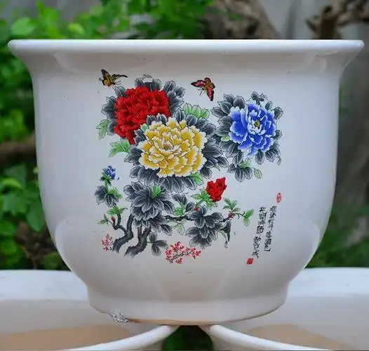 花盆口径30-40超大陶瓷特大号高50cm以上种树厘米清仓单个.