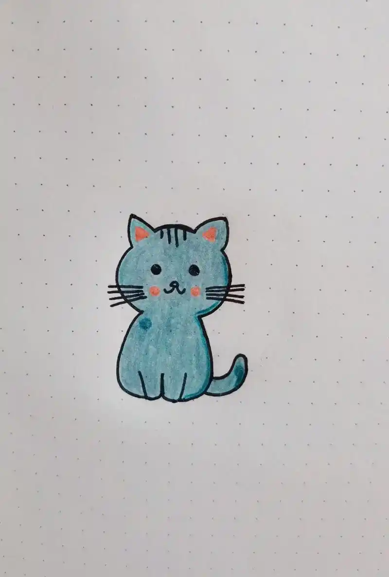 猫咪简笔画.