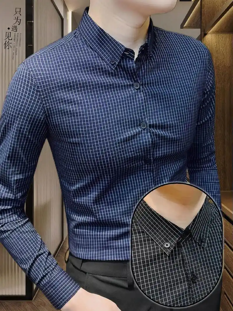 格子长袖衬衫简直太帅气了!