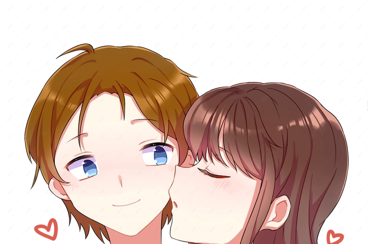 七夕情人节甜蜜小情侣kiss