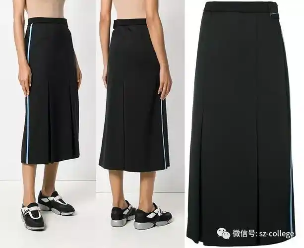 尚装平面制版内工字褶裙的制版