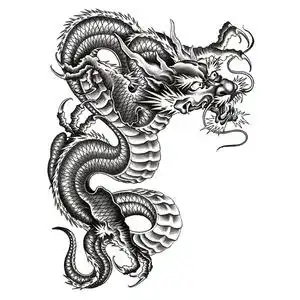 纹身贴防水男胸前龙头花臂纹身贴持久半臂手臂过肩龙纹身贴309
