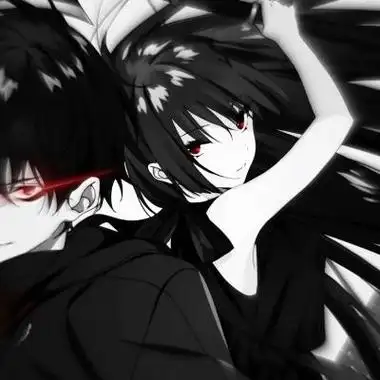 一对两张动漫情侣头像暗黑系